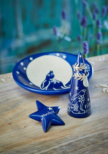 Hare + Blue Moon Trinket Dish