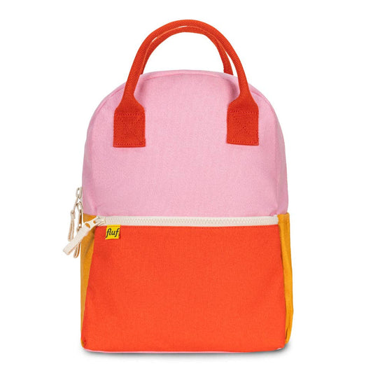 Fluf B Pack Jr Organic Cotton Kids Backpack Pink Poppy