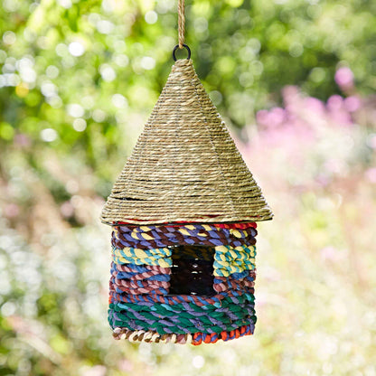 Handmade Octagonal Recycled Cotton Birdhouse