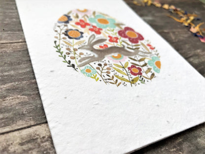 Leaping Hare Plantable Easter Card