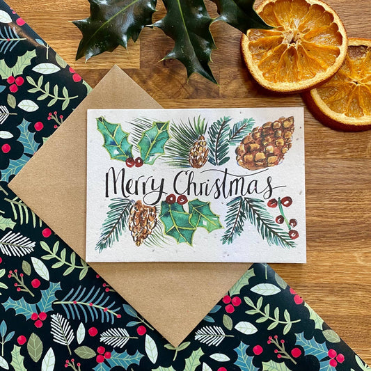 Merry Christmas Plantable Greetings Card