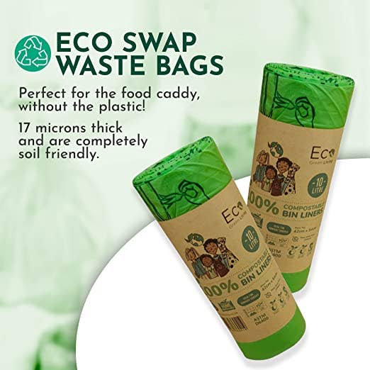 Eco Green Living Compostable Waste Bags 10L- 18 Bags