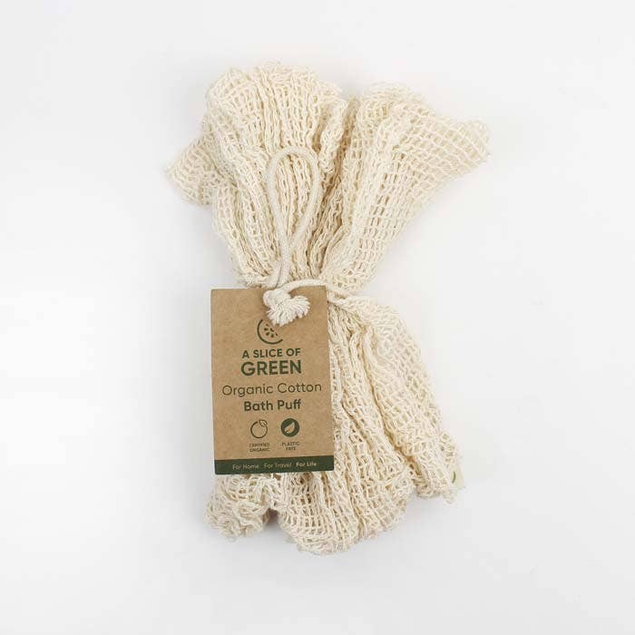 Organic Cotton Bath Scrub Exfoliating Body Puff