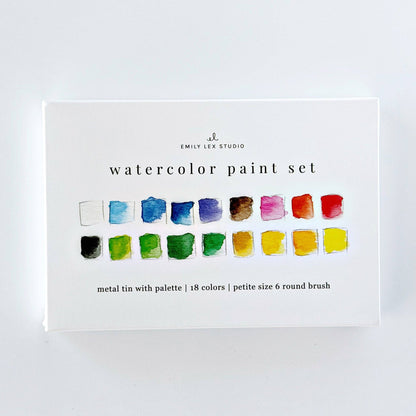Watercolour Paint Set 18 Colours with Brush Included