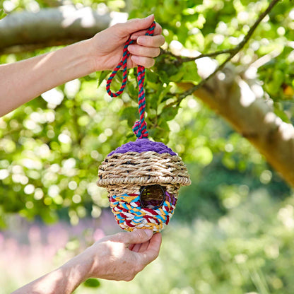 Handmade Acorn Recycled Cotton Birdhouse
