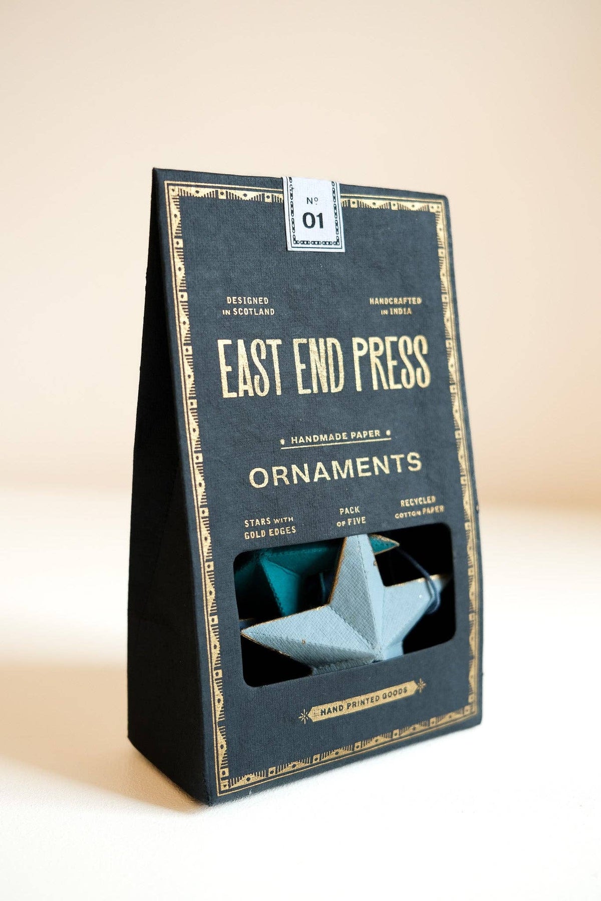 East End Press Set of Five Star Ornaments