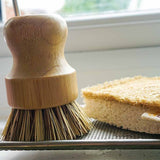 Wooden Pot Brush - Stiff Coir Bristle