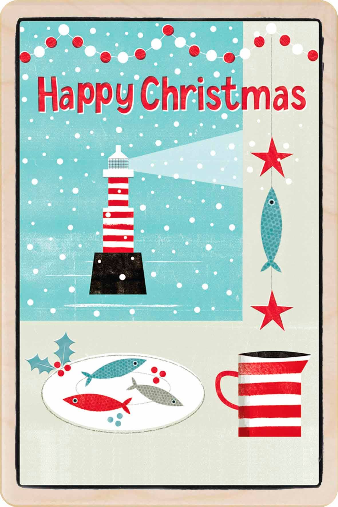 Lighthouse Wooden Postcard |Stocking Filler