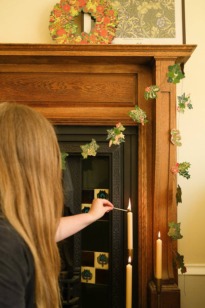 Holly and Ivy Printed Paper Sewn Garland