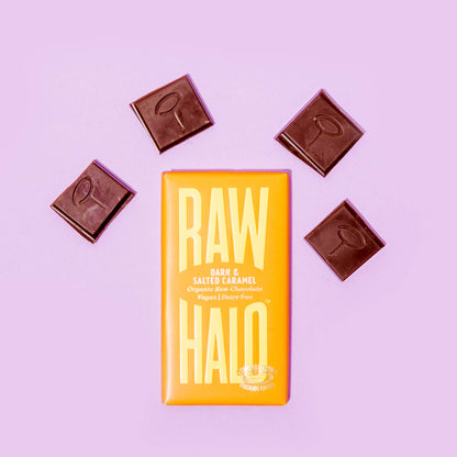 Dark & Salted Caramel Organic Vegan Chocolate Mini Bar 35g