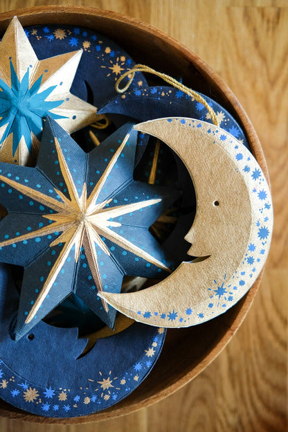 Shimmering Man on the Moon Board Decoration