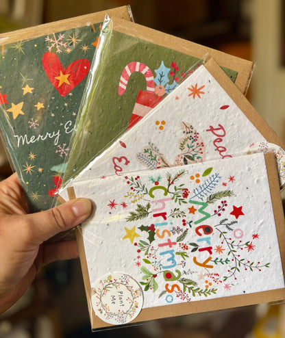 Peace on Earth Plantable Seeded Christmas Card