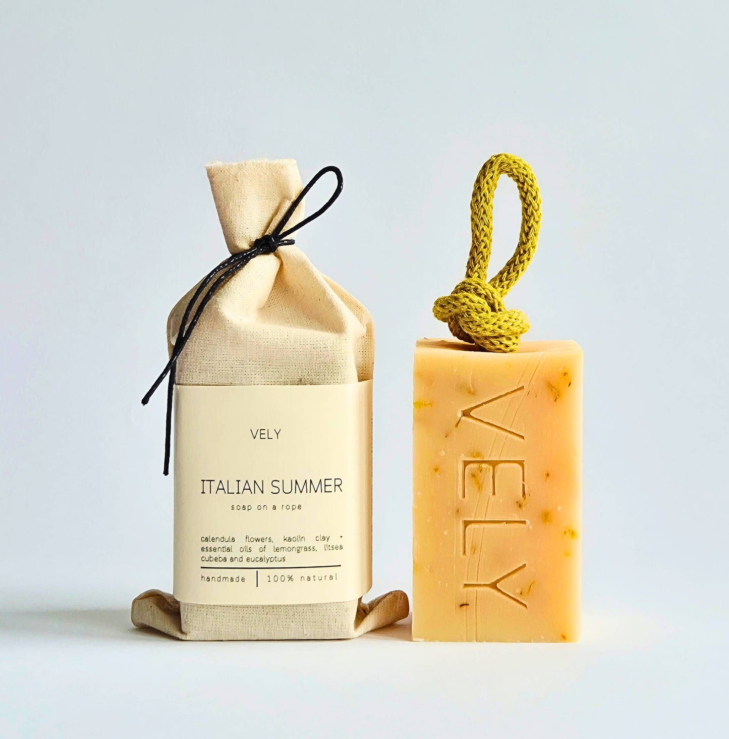 Natural Handmade Soap On A Rope Italian Summer