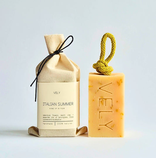 Natural Handmade Soap On A Rope Italian Summer