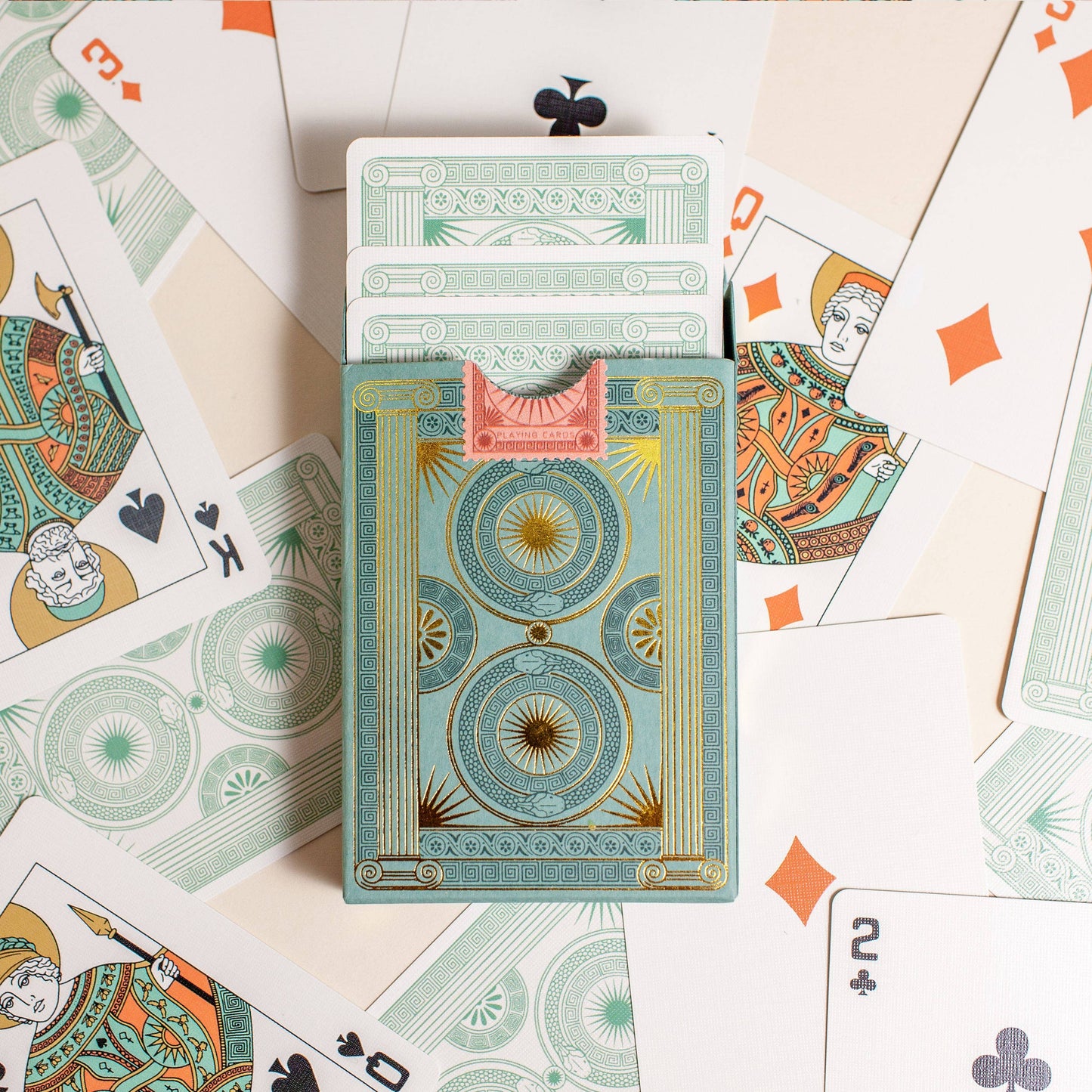 Olympia Playing Cards in Sage Green