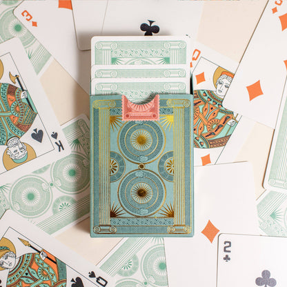 Olympia Playing Cards in Sage Green
