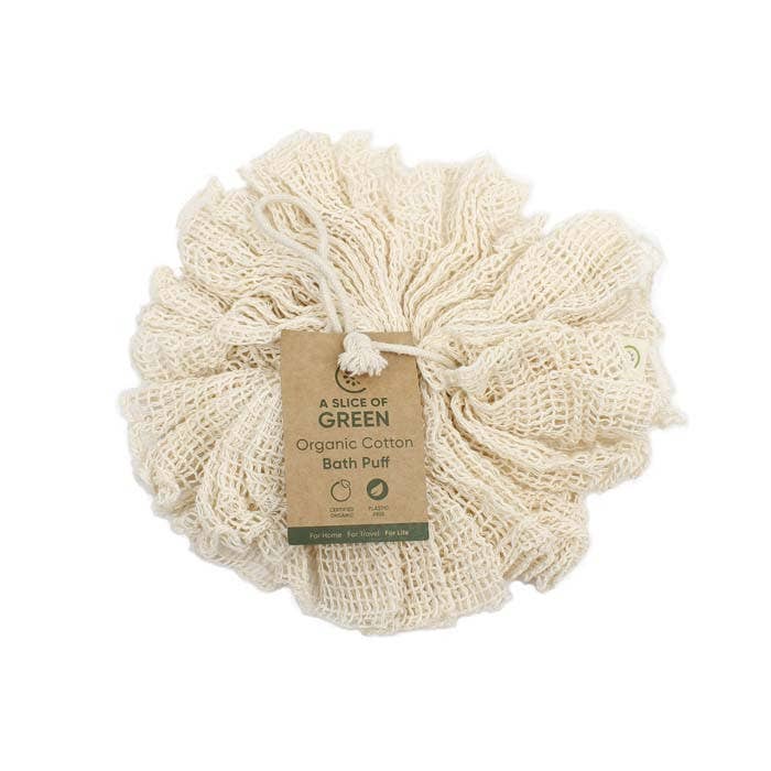 Organic Cotton Bath Scrub Exfoliating Body Puff