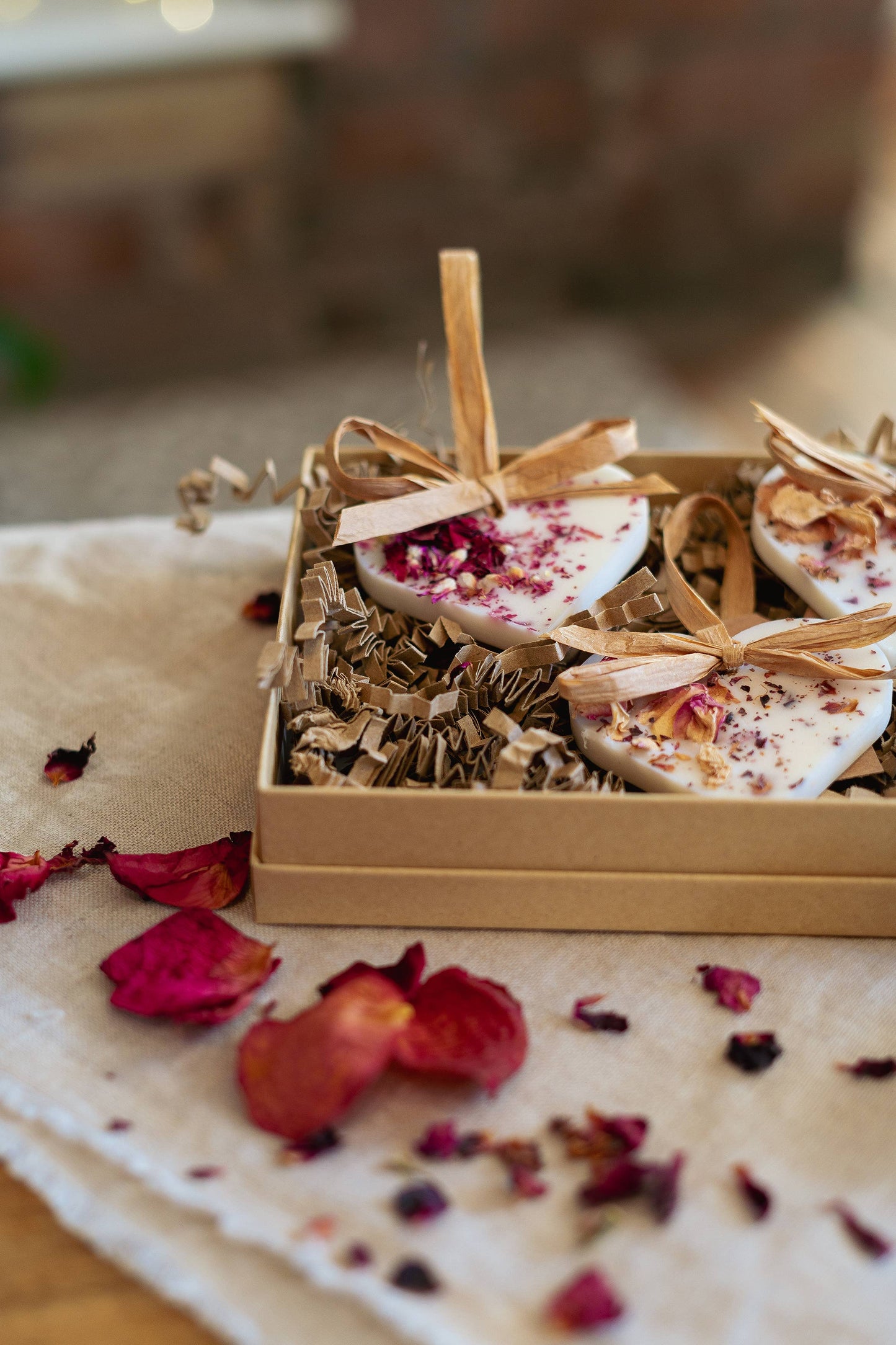 Individual Rose Heart Scented Decoration