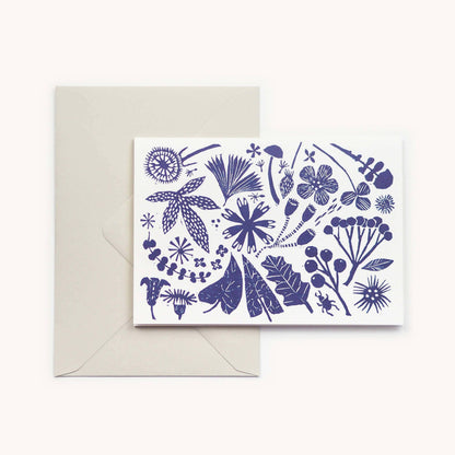 Blue Wildflower Greeting Card