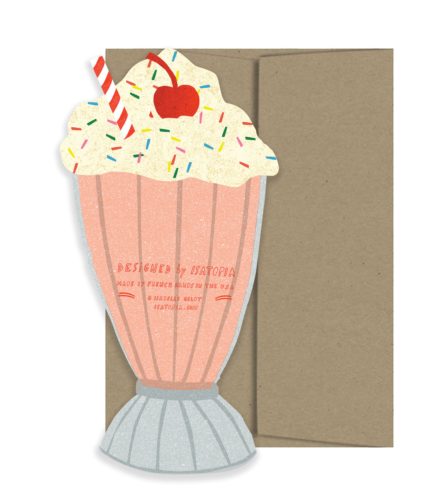 Strawberry Milkshake Card