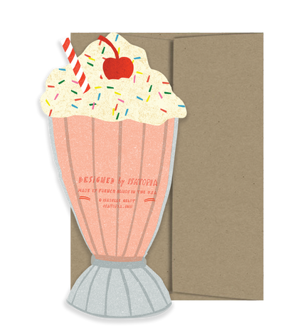 Strawberry Milkshake Card