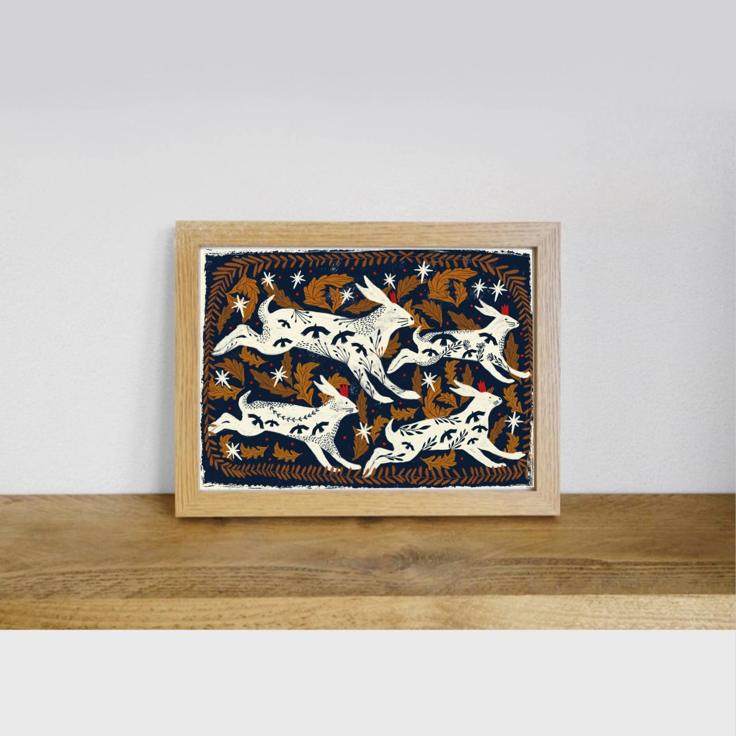 Running Hares Greeting Card