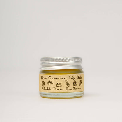 Salix Moon Rose Geranium Lip Balm with Organic Rosehip + Calendula