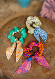 Recycled Sari Bow Scrunchie