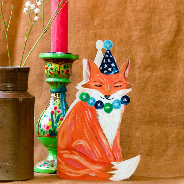 Party Fox Greetings Card