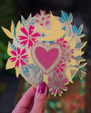 Floral Heart Greeting Card