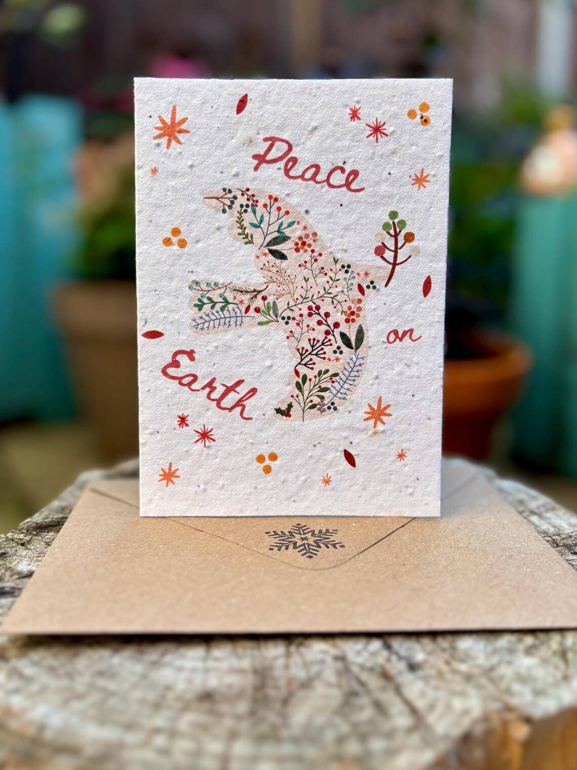 Peace on Earth Plantable Seeded Christmas Card