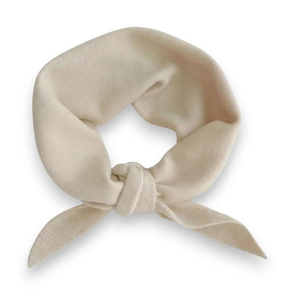 Beige Wool Blend Triangle Neck Scarf