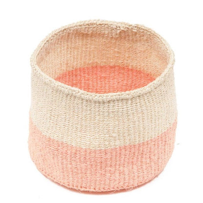 Dusky Pink Woven Basket