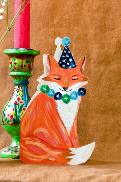 Party Fox Greetings Card