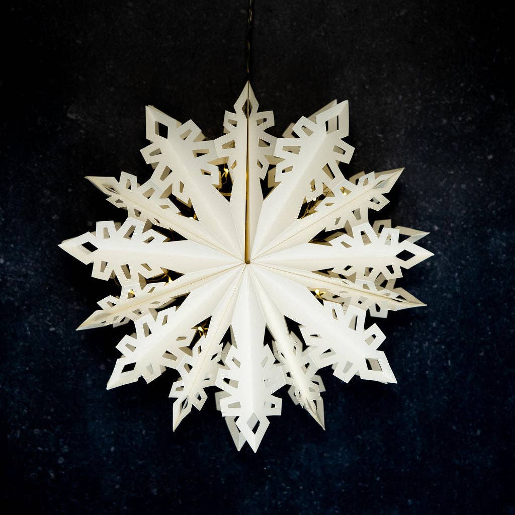 Venice LED Lit Paper Snowfold Decoration