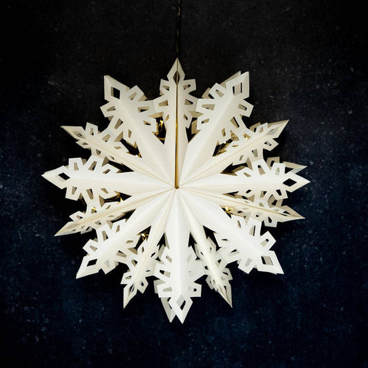 Venice LED Lit Paper Snowfold Decoration
