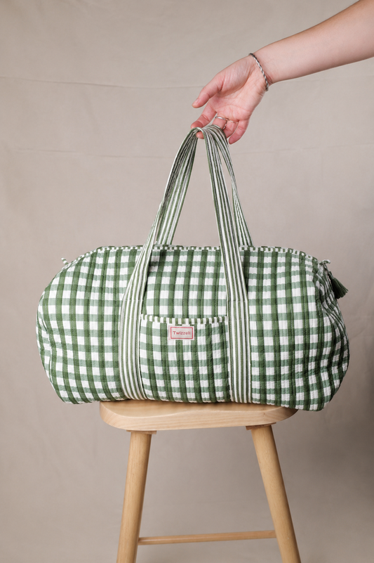 Weekend Bag - Green Gingham