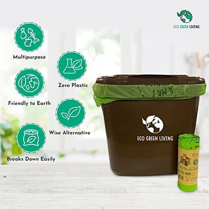 Eco Green Living Compostable Waste Bags 10L- 18 Bags