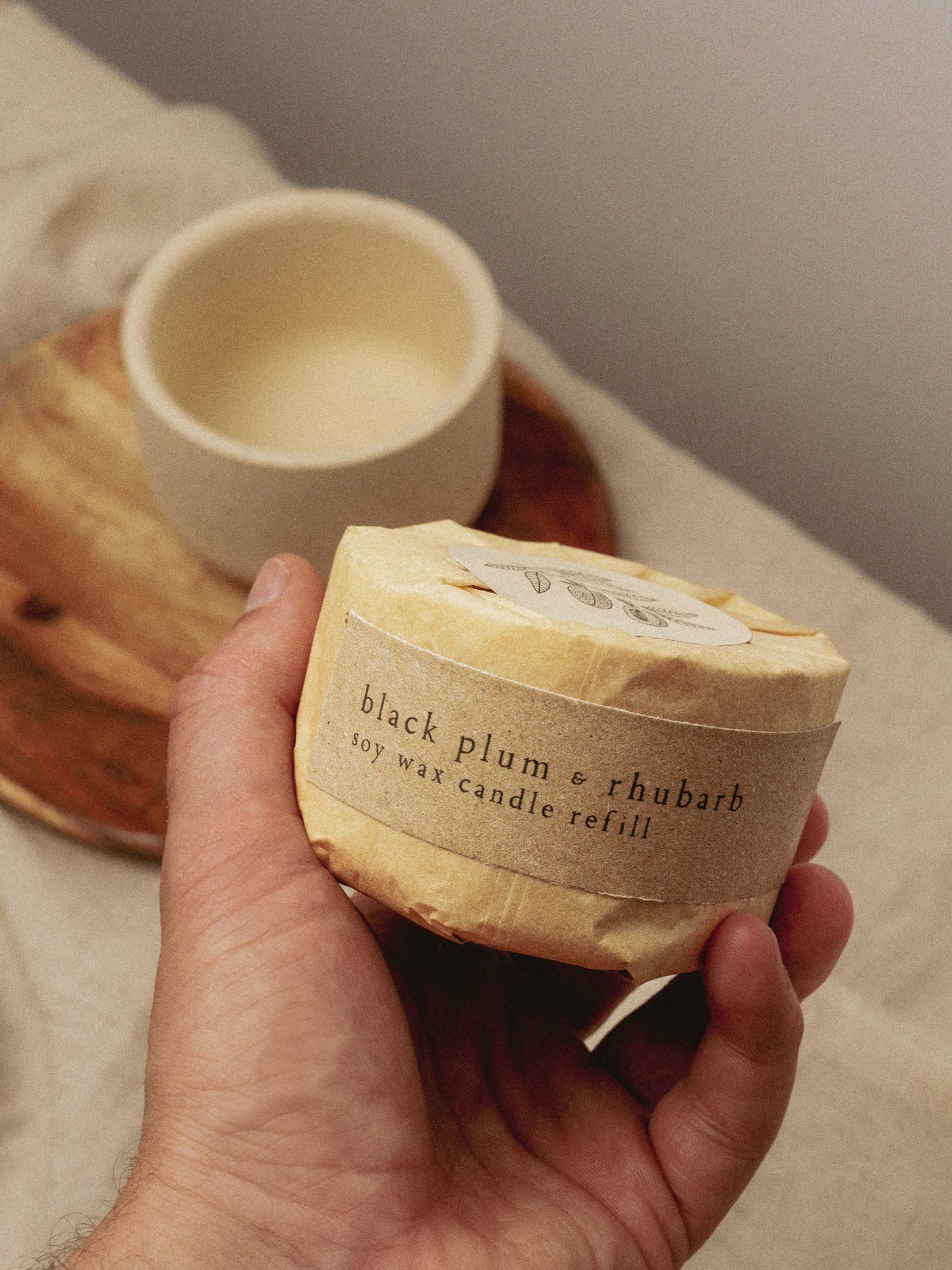 Black Plum & Rhubarb Candle Refill