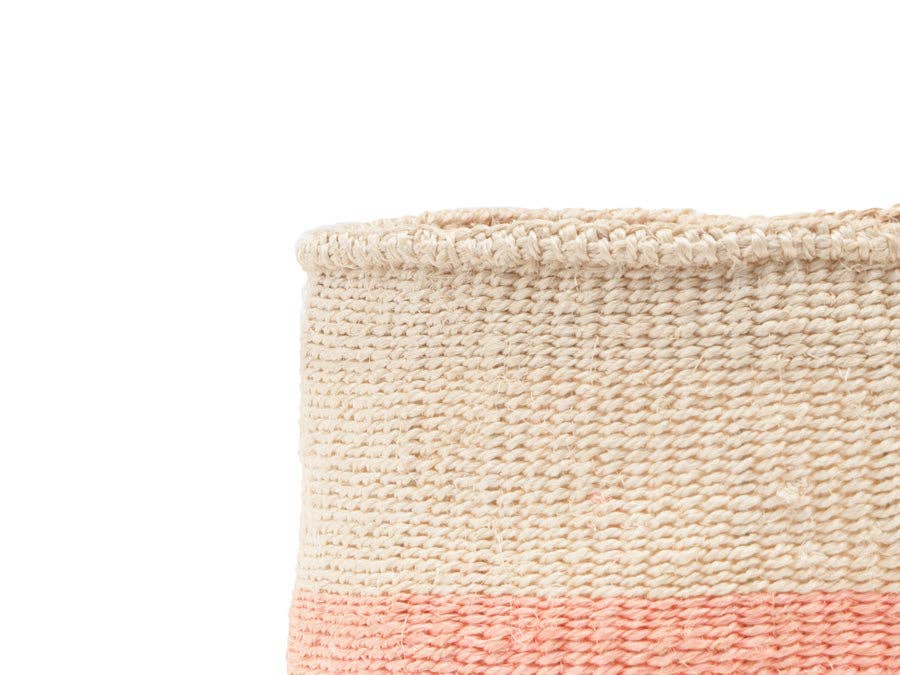 Dusky Pink Woven Basket