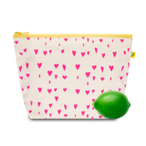 Fluf Mid Zip Tiny Hearts Pouch