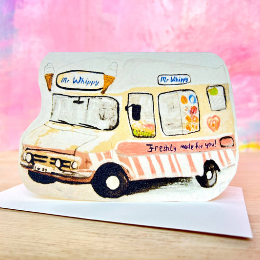 Ice-Cream Van Seaside Card