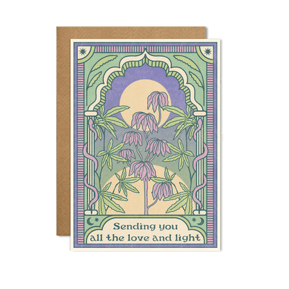 Sending Love + Light Greeting Card