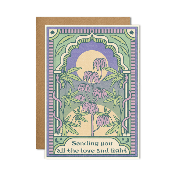 Sending Love + Light Greeting Card