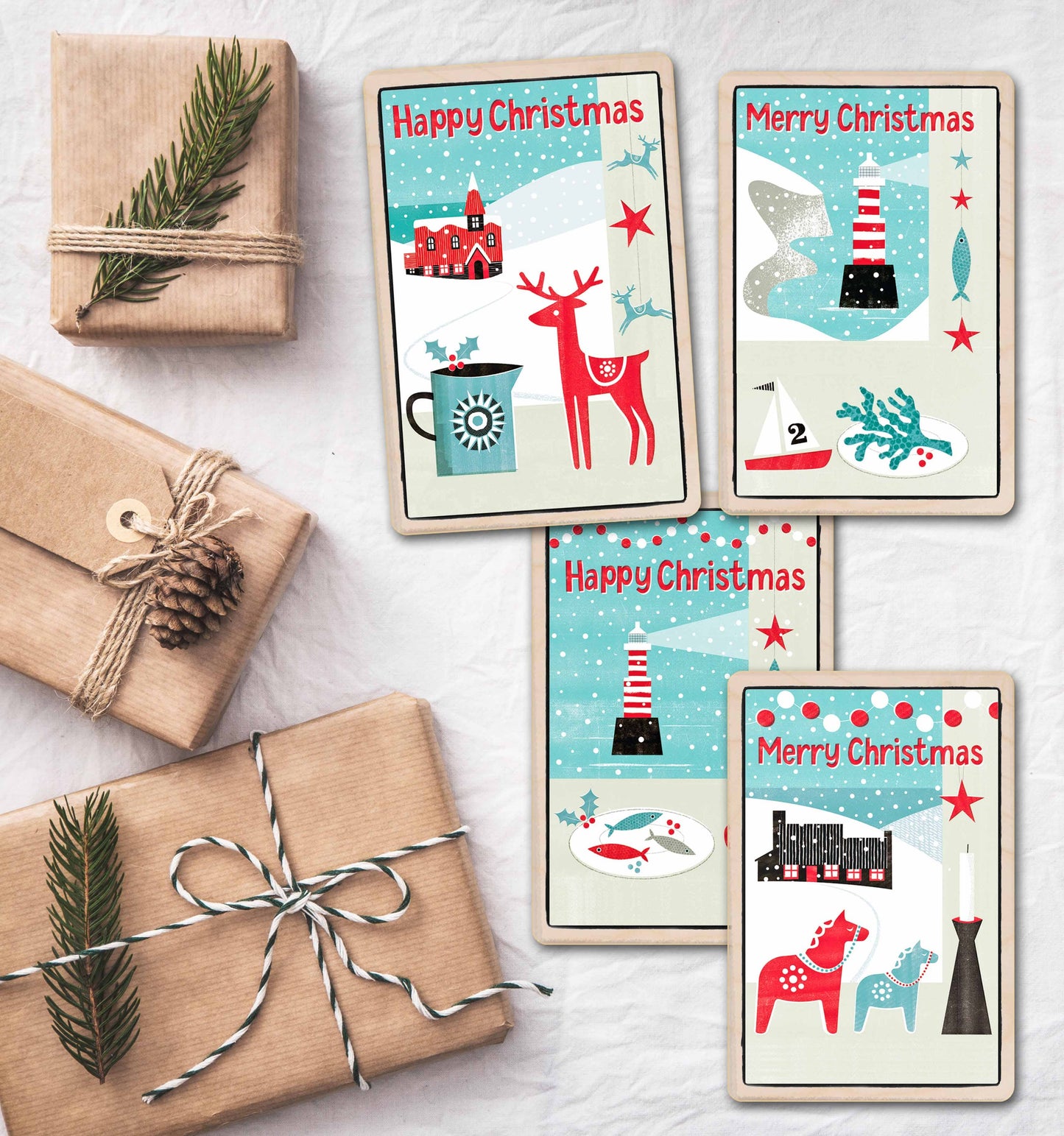 Lighthouse Wooden Postcard |Stocking Filler