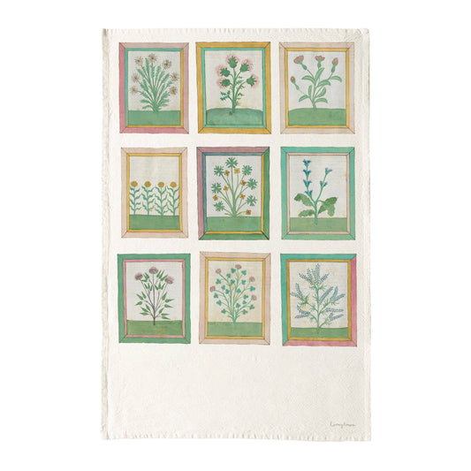 Cotton Tea Towel - Book of Herbs