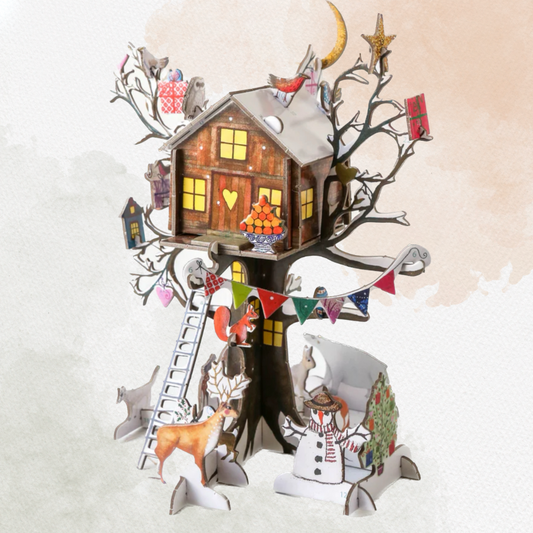 Christmas Treehouse Slot Together 3D Advent Calendar