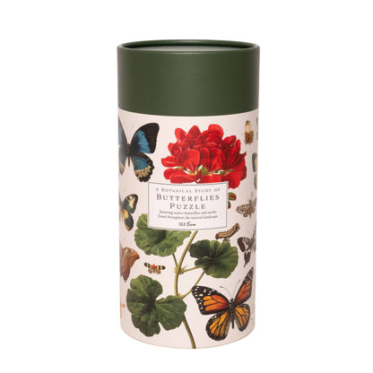 500 Piece Vintage Butterflies Jigsaw Puzzle in Gift Tube