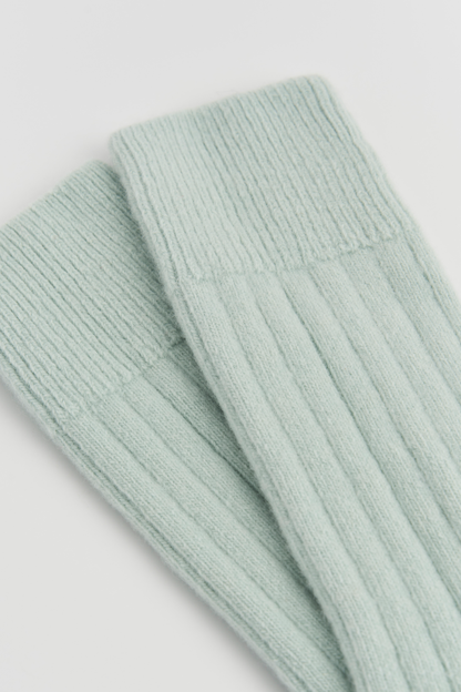 Winter Mint Merino Bed Socks