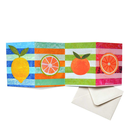 Citrus Summer Concertina Greeting Card